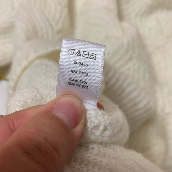 Ann Taylor LOFT Cream Cropped Open Knit Sweater, Women’s Size XL - Picture 4 of 6